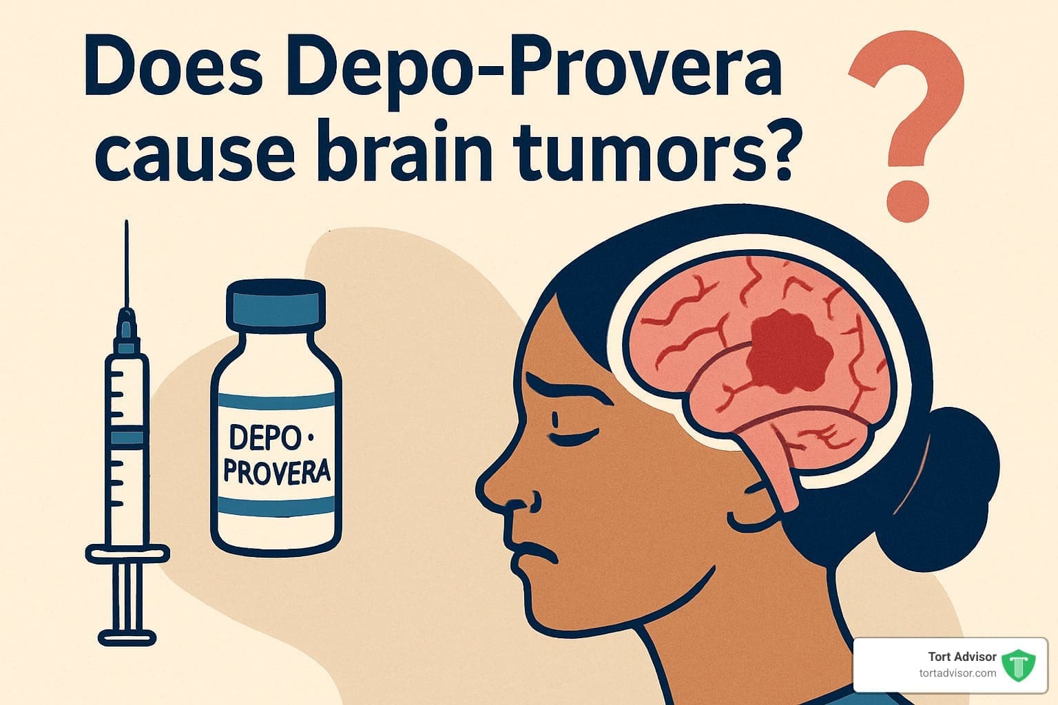 does depo provera cause brain tumors