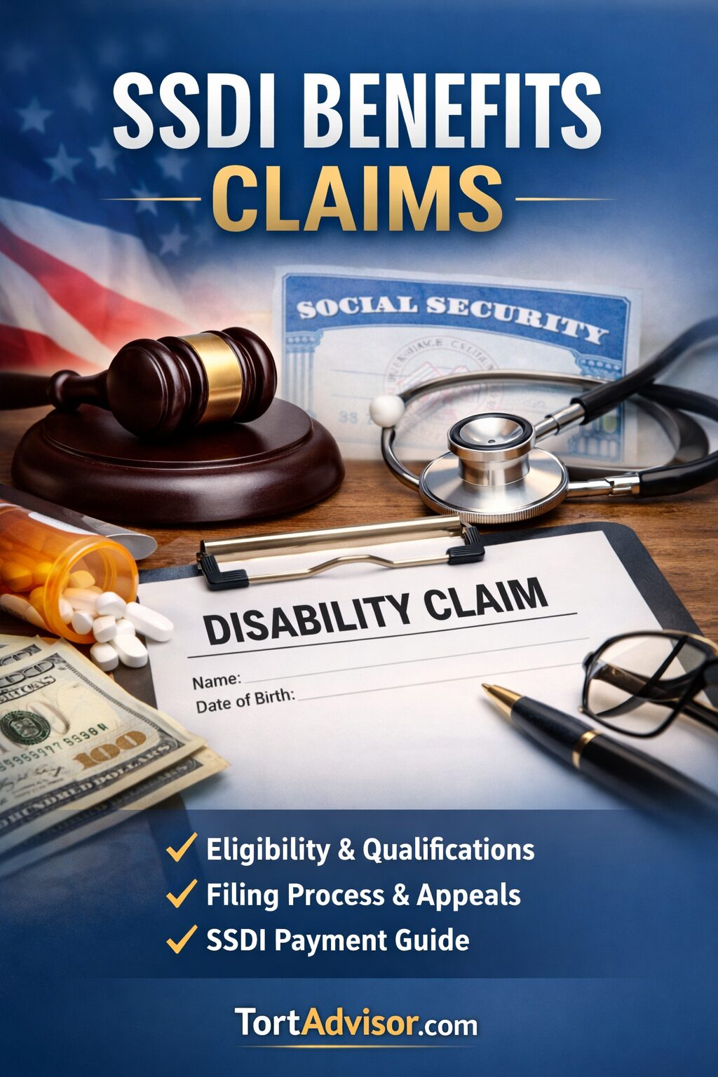 SSDI Benefits Guide: Claims, Eligibility and Disability Payments SSDI benefits guide showing disability claim application, Social Security payments, and eligibility for disability benefits