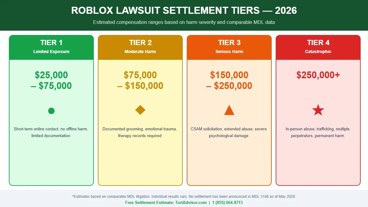 Roblox Lawsuit Settlement Amounts 2026 — Tier Breakdown roblox lawsuit 2026